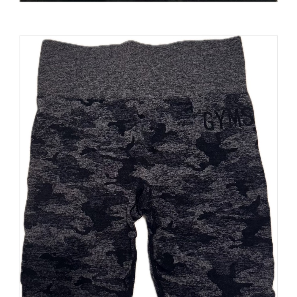 Gymshark Camo Leggings - Black and Gray